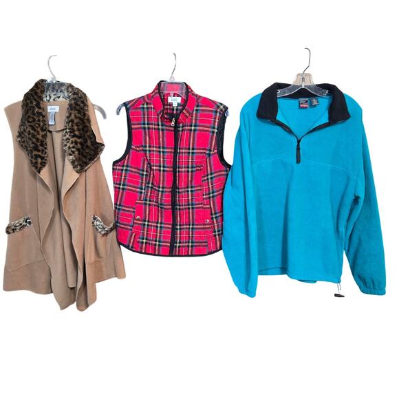 Wholesale Bulk Lot Of 3 Women's Large L 12 14 Coats Jackets Caps Winter - Picture 1 of 6
